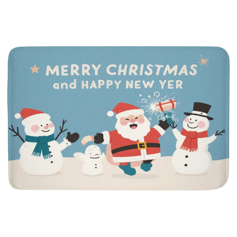 Tapis de bain Christmas Snowman Santa, 36 x 24