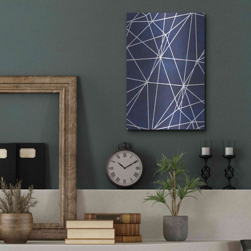 «Indigo Motif V» par Grace Popp, H 16 po x l 12 po