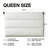 Linen Upholstered Wall-Mounted Headboard With Adjustable Height, Cream-1626855945-1626855947