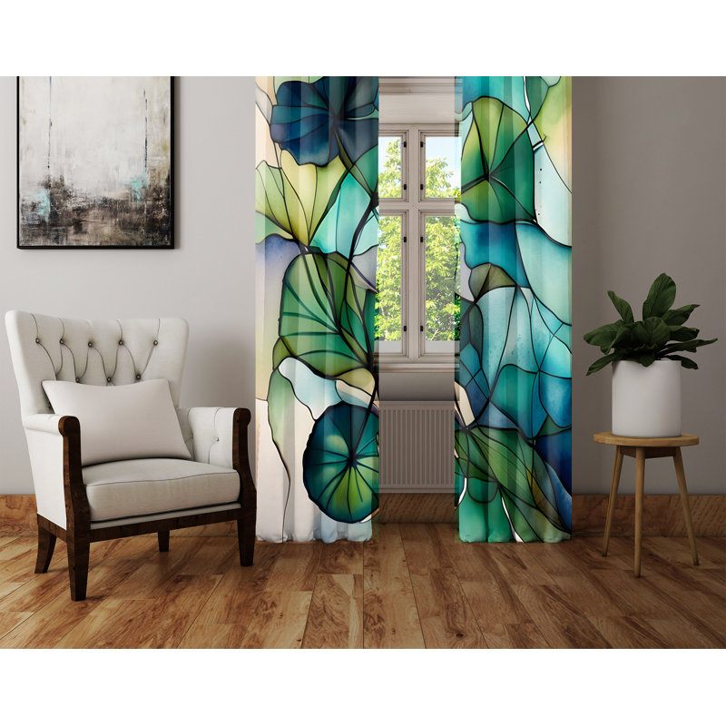 Paire de rideaux semi-transparents Aideyn, L 40 po x L 61 po