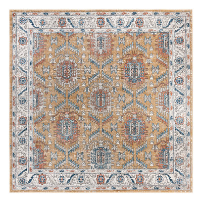 Weingartner Performance Mustard Yellow/Ivory/Blue Rug