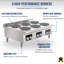 Plaque de cuisson électrique commerciale 36 brûleurs 36 po, 240V (km-crc36-e)