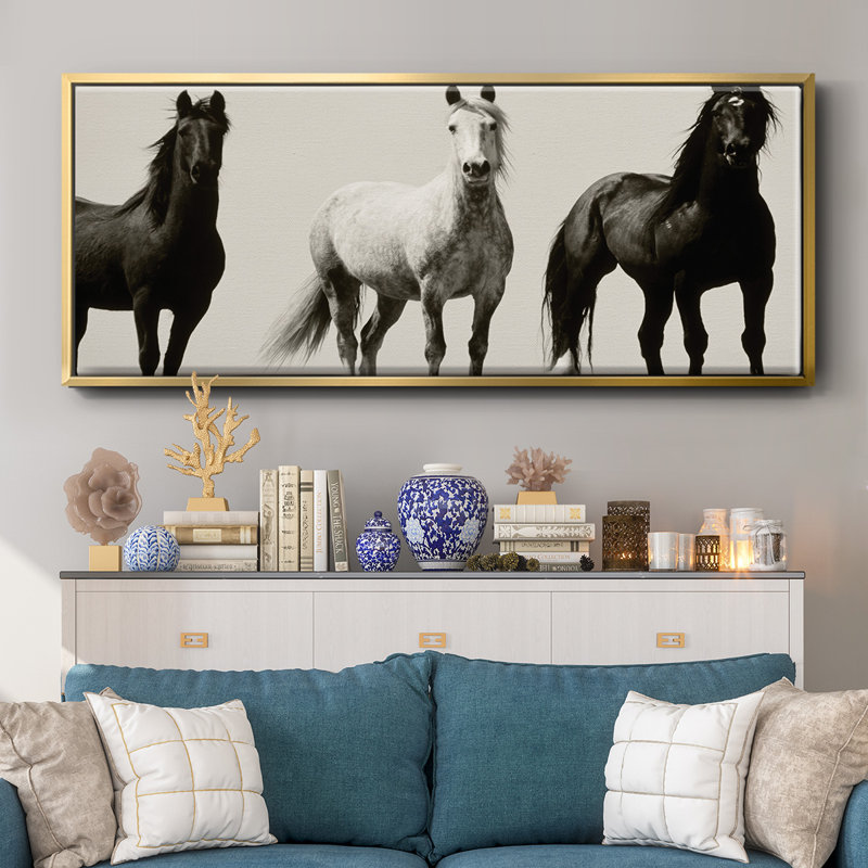 Wild Stallions- Framed Canvas