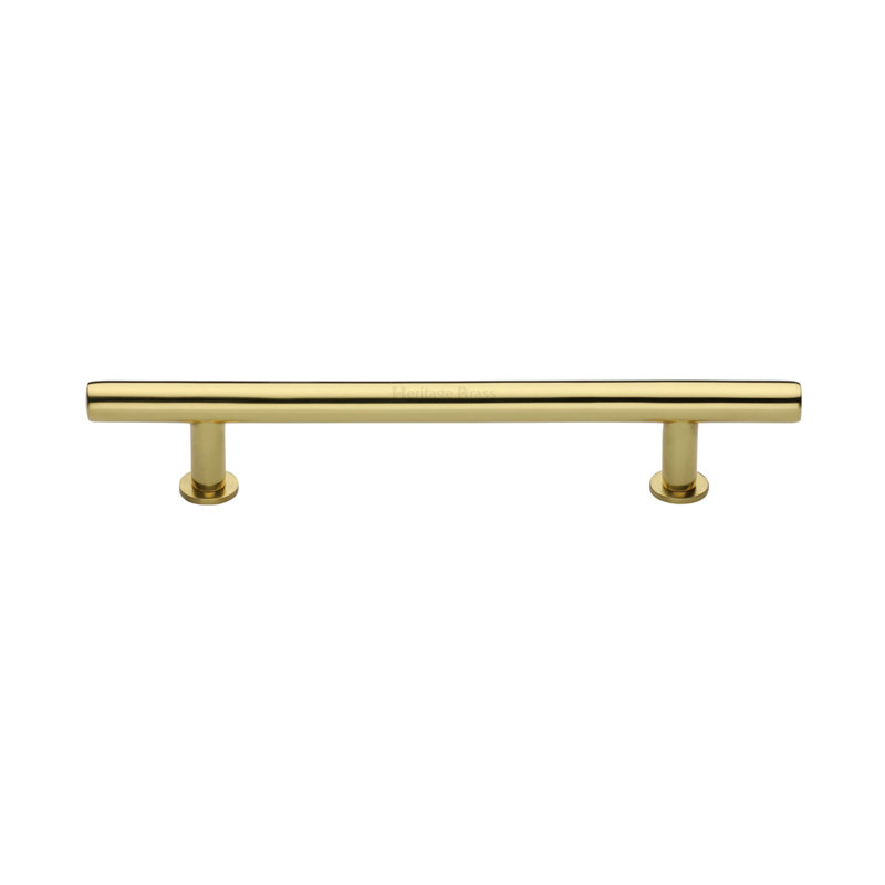 Heritage Brass Heritage Cabinet Pull T-Bar Design with Rose, 224cm L x 11cm W, Polished Brass