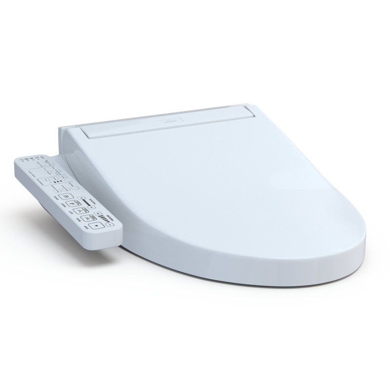 Modern Whisper White Elongated Electronic Bidet Toilet Seat with Self-Cleaning