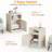 Modern Nightstand With Door & Open Shelf，Set of 2-1098060541