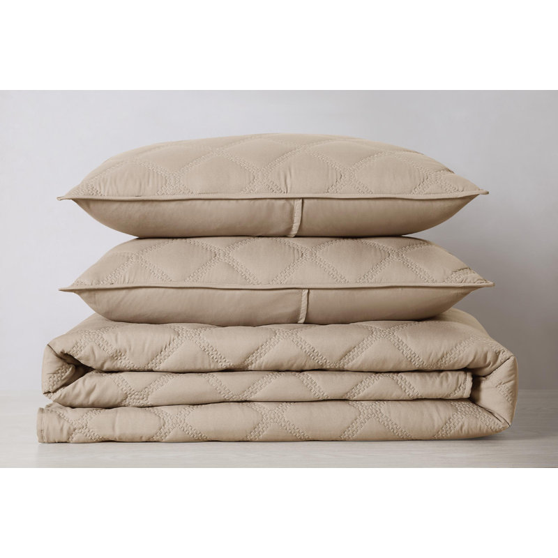 Everyday Quilt, Twin XL Quilt + 1 Sham, Khaki