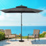 Parasol de marché rectangulaire 59 po x 106 po, base lestée incluse