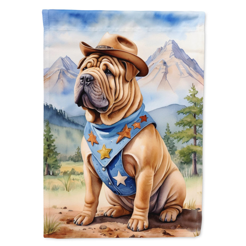 Cowboy Welcome Garden Flag, Shar Pei