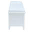 Banc polyvalent beige avec 3 solutions de rangement couvertes et des zones blanches