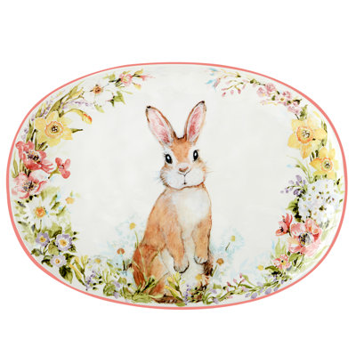 Easter Garden Oval Platter