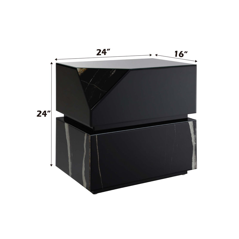 Drisana Mirrored End Table