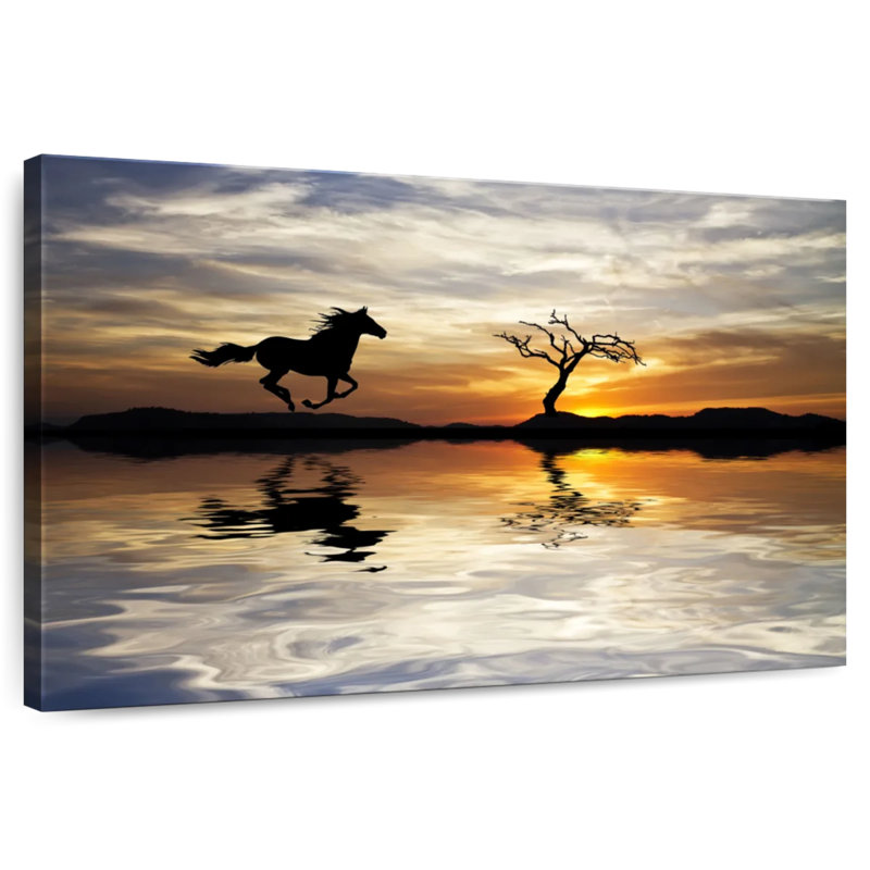 Cheval brun foncé Brampt, H 30 po x l 45 po