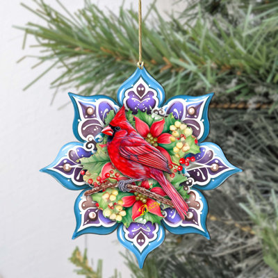 Ornements en forme de flocon de neige en forme de cardinal par Debrekht