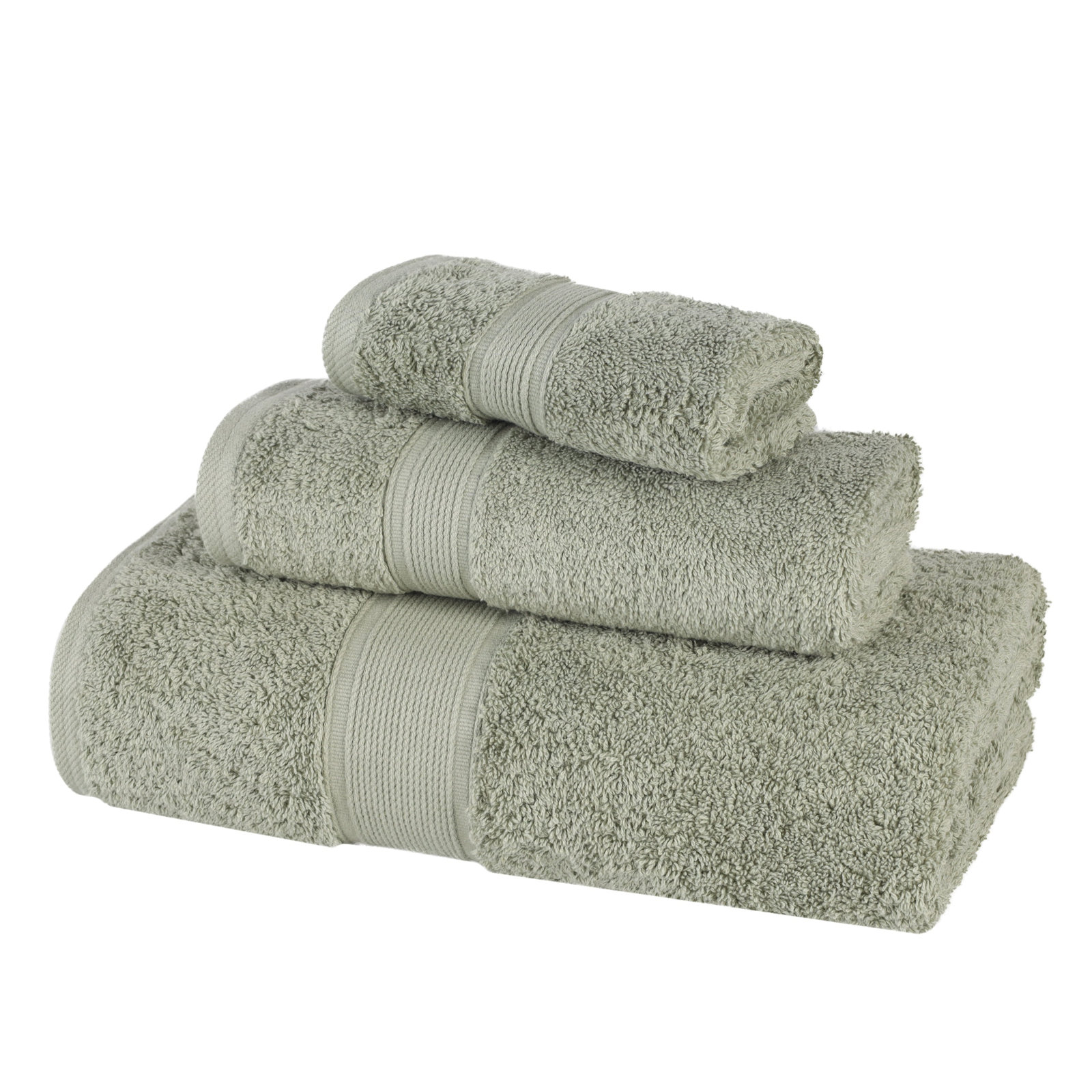 Organic Cotton Towel Set, 3 Piece Set, Sage