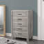 Commode haute 5 tiroirs Rustic-Chic - Finition grain de bois avec style maison de campagne contemporaine-1659138591