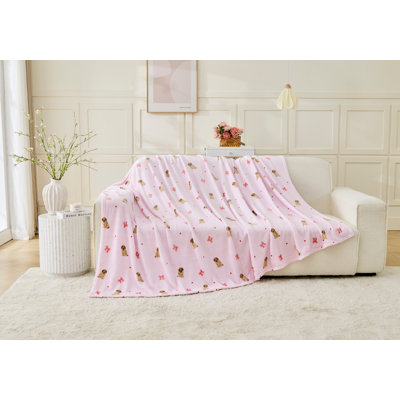 MXM FUN PUPPY FLANNEL THROW 170X230 MULTI