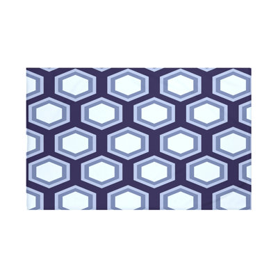 Jeté polaire à motif géométrique hexagonal