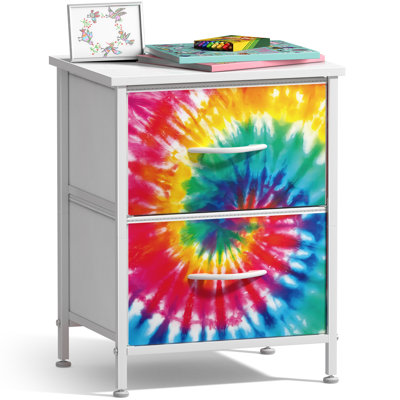 Nightstand with 2 Drawers - Dark Swirl