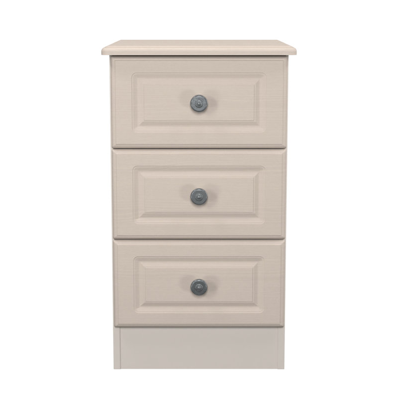 Fully Assembled Yeadon 3 Drawer Bedside Table