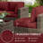 14-Piece Outdoor Replacement Cushion Set Seat/Back Cushion，26'' W X 26'' D，Only Cushions-1475732582-1448727869