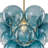 Art Deco 1-Light Gradient Bubble Glass Cluster Chandelier-2125954067