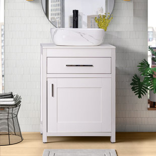 Naymar 23.6'' Single Bathroom Vanity with Ceramic Top