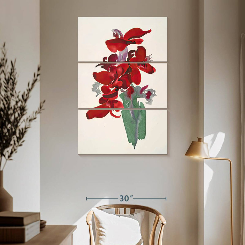 Canna rouge - 1915, H 65 po x l 42 po