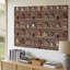 La toile crée un design de tissu richement texturé mettant en vedette un collage d'art mural aux motifs architecturaux indiens complexes, y compris un art mural sur toile arquée-1374362234