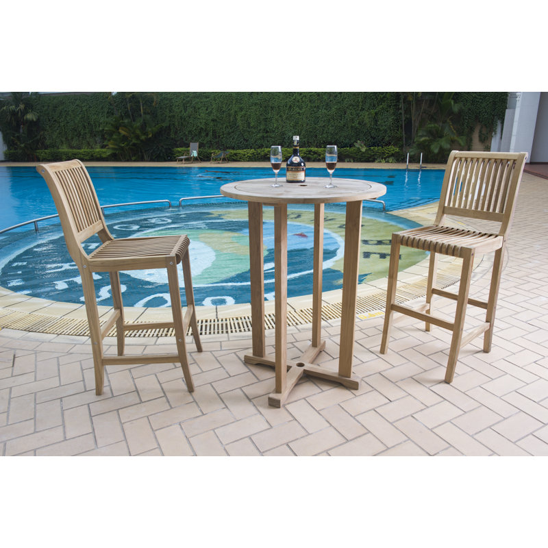 Palm Teak 3 Piece Bar Set