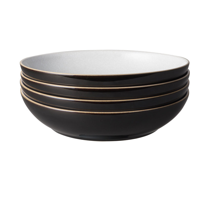 Denby Elements Pasta Bowls, Black