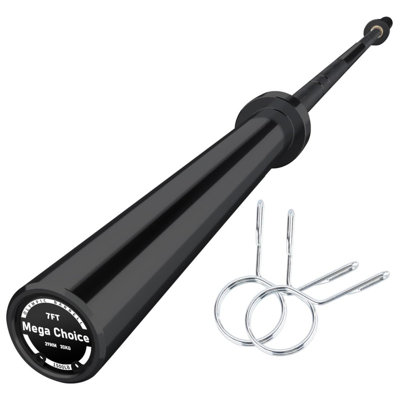 7-Foot Home Gym Barbell Bar, Heavy Duty 1500lb Capacity for Squats & Curls, Fits 2" Weight Plates
