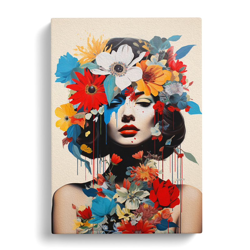 Wildflowers Constructivism No.2 - No Frame Print, 60cm H x 40cm W x 3cm D