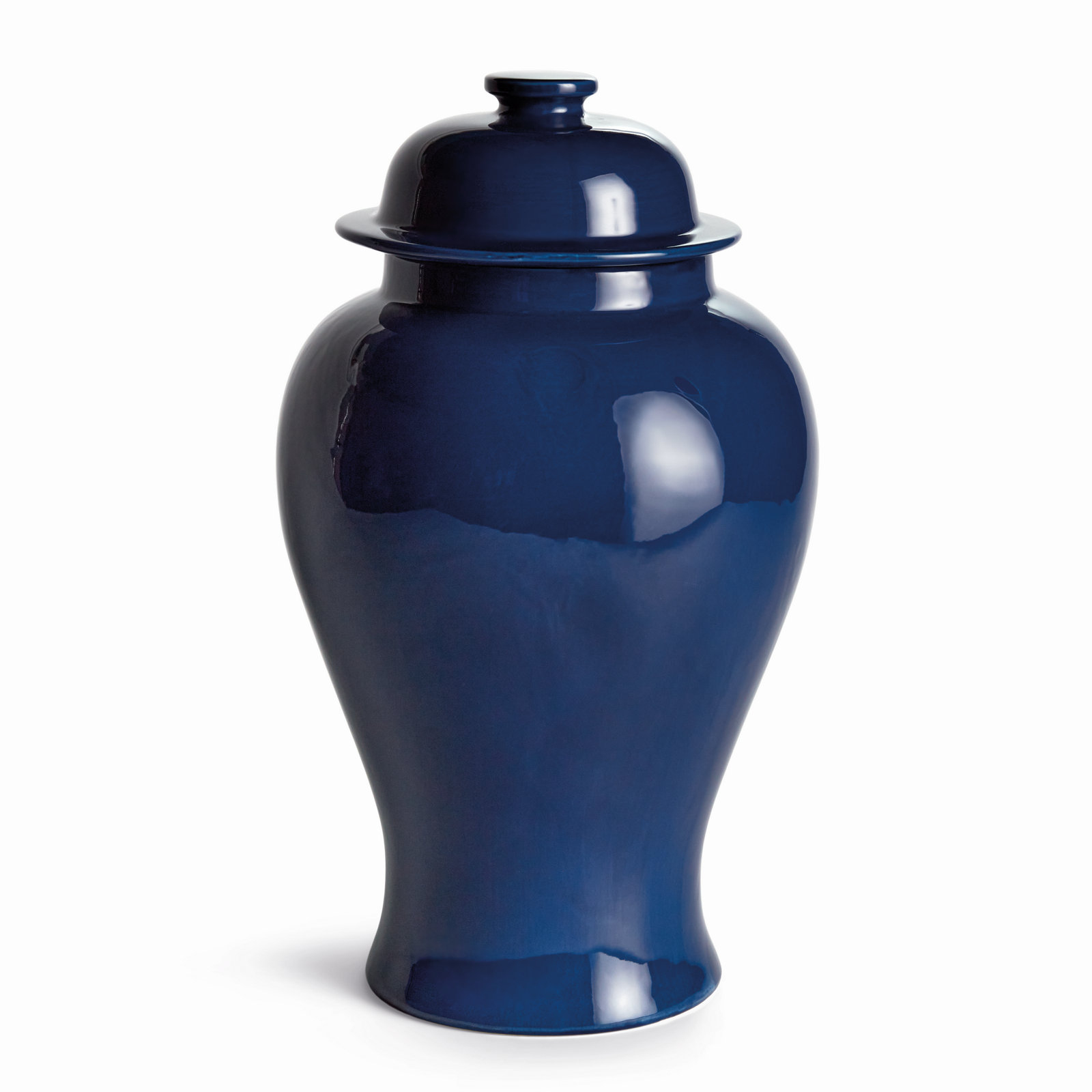 Ricki Ceramic Ginger Jar, Dark Blue, 21"