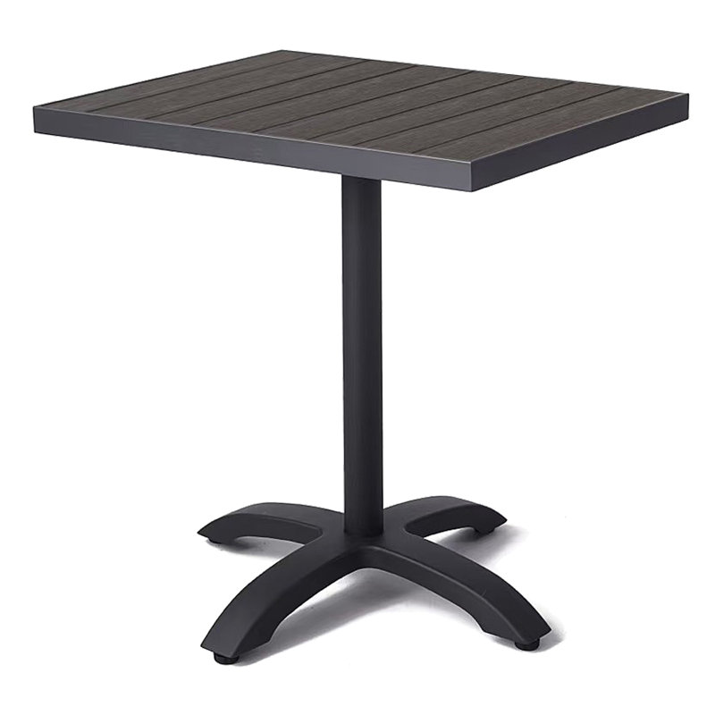 H&D Patio Barnwood Poly Table W/ Base 30" X 30"