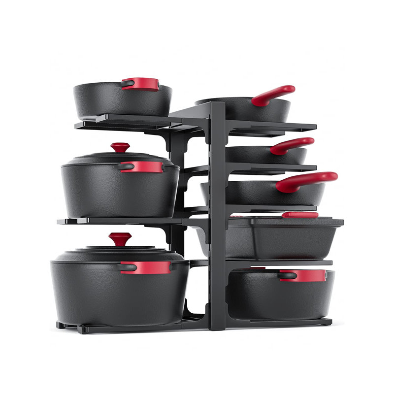 Support à casseroles autoportant Iron Novelty, 15.9" H x 18.9" W x 7.9" D
