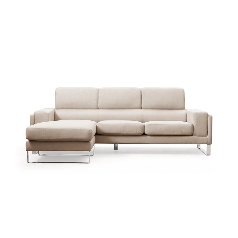 Bettysue Upholstered L-Shaped Sectional Reversible, Beige