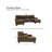 104" U Shape Sectional Sofa Cloud Couch-603674559