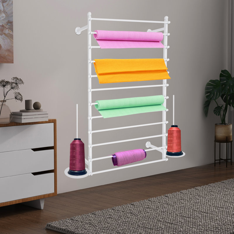 Wall-Mounted Display Rack Wrapping Paper Ribbon Holder, Stainless Steel