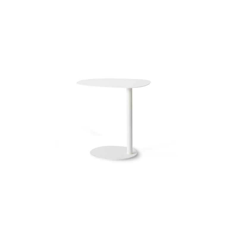 Table de bout avec tablette Perch, Blanc
