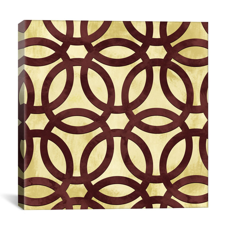 Albree Modern Rings, impression sur toile, H 26 po x l 26 po x P 1,5 po, Pas de tapis, Toile tendue
