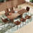 Double Robust Flutted Pedestal Dining Table Set-112473212