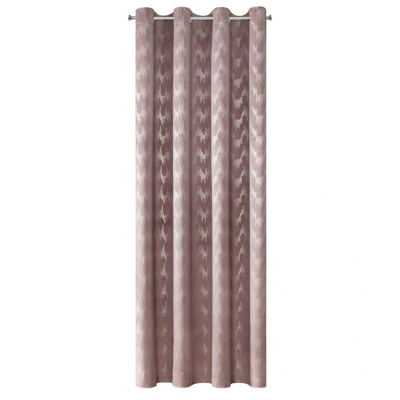 Adelaina Eyelet Blackout Curtain, Powder