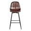 Swivel Upholstered Counter Stool with Metal Frame