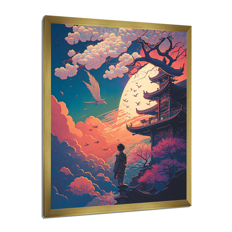 «Magic Mythical Visions Of Antique Legends I», reproduction sur toile, Cadre doré à une seule photo