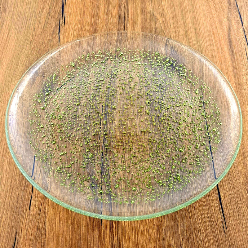 Clear and Gold Glass Dinnerware Set - Service for 4