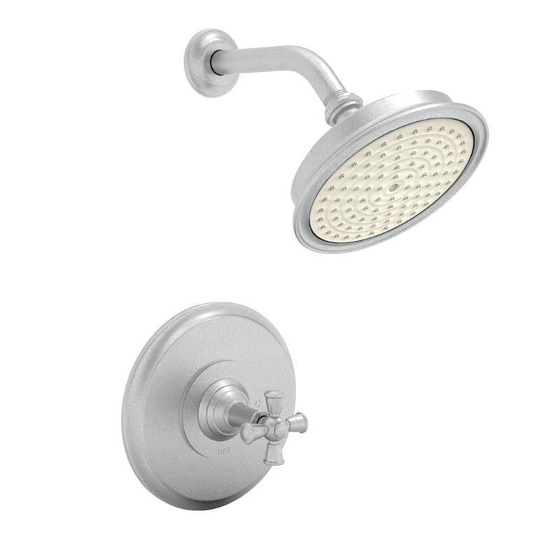 Aylesbury Balanced Pressure Shower Trim Set with Shower Head, Stainless Steel - PVD