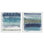 Ensemble d'art mural sur toile 2 pièces Beachy Striped Abstractions, design par Filippo Ioco