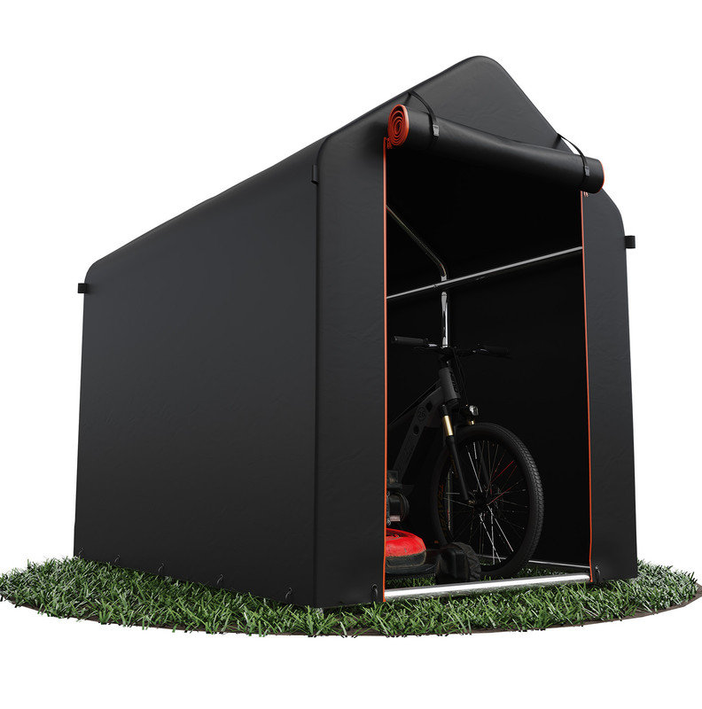 3.9 Ft. W X 5.9 Ft. D Polyethylene Portable Carport, Black