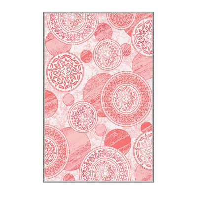 Tapis de haute qualité imprimé en 3D (2,6 x 4,0 pi), 100% polyester, d'une hauteur de poils de 0,3 po | Pois antibactérien et antidérapant en feutre de PVC | Lavable à la machine, conception élégante pour le salon, la chambre à coucher et le bureau